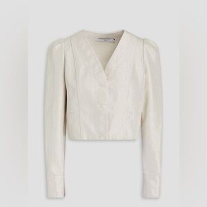 NWT IRO Vema metallic denim jacket Size 36